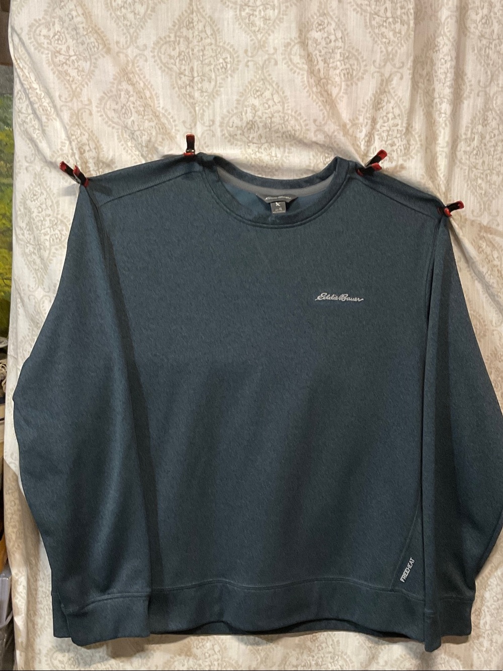 Eddie Bauer Men's Crewneck Sweater - Dark Teal Blue